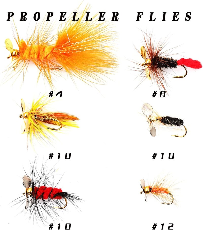 FAISOX Fly Fishing Flies Assortment Kit Dry Wet Nyphms Tenkara Popper Streamer Woolly Bugger for Trout Bass Salmon Steelhead with Fly Box - Image 3
